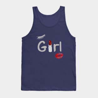 Lipstick girl  design T-shirt Tank Top